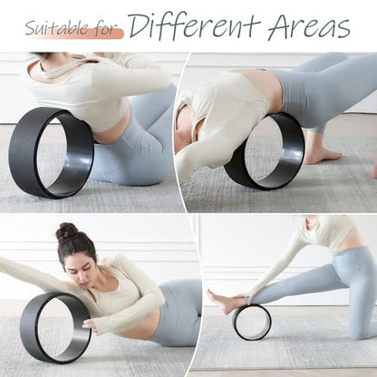 Back Roller, Foam Roller for Neck & Back Pain Relief, Yoga Wheel for Deep Tissue Muscle Massage, High Density Foam Tool for Physical Therapy, Stretching & Exercise(3 Pack)