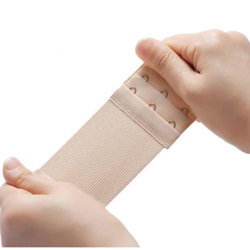 SAMGU Women's Bra Extenders 2 Hook / 3 Hook Comfortable Stretchy Bra Extension Strap - color: White, 2 Hook Bra Extenders 1/2 Inch Spacing