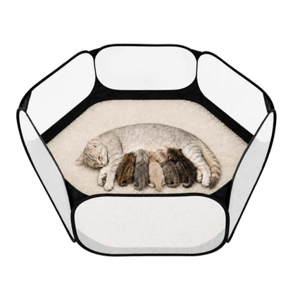 Cat Birthing Box - Whelping Box for Pregnant Cats & Dogs, Portable Foldable Whelping Pool for Pet with Storage Bag