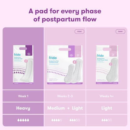 Frida Mom Postpartum Pads, Leak Proof Feminine Care Maxi Pads, 6 Layers - size: 18ct