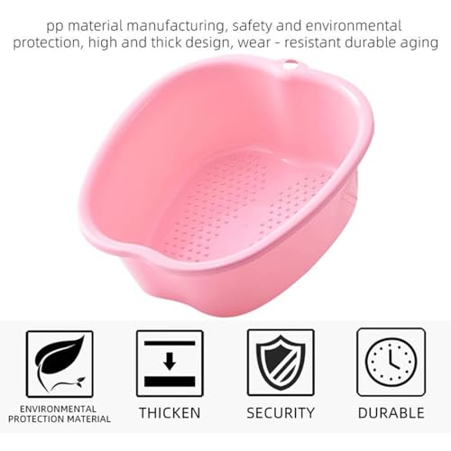 Foot Soaking Tub, Foot Bath Tub with Massage Points, Thickened Plastic Foot Soak Basin, Portable Foot Spa Bucket for Home - color: White