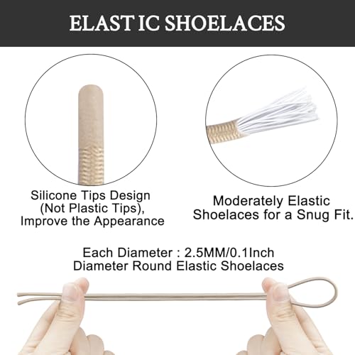 Endoto Shoe Laces for On Cloud Replacement Shoelaces Strings - color: Beige, size: 16Inch