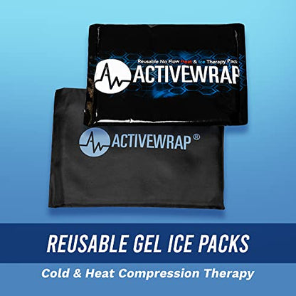 ActiveWrap Ultra Flex Ice & Heat Pack, X-Large (13" x 10") – Gel Ice Packs Reusable for Back & Hip, Hot & Cold Therapy, Flexible No-Flow Gel, Includes Nylon Protective Pouch (1 Count) - size: XL (13" x 10")