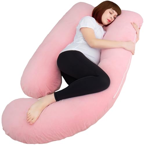 60 Inch Pregnancy Pillows for Sleeping (Pink) - color: Pink