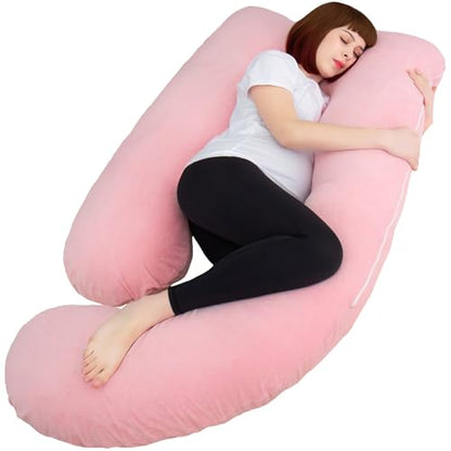 60 Inch Pregnancy Pillows for Sleeping (Pink) - color: Pink