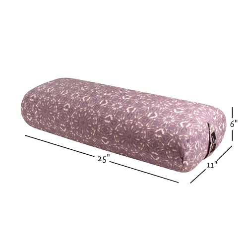 Hugger Mugger Standard Yoga Bolster - Firm, Supportive, Handmade, Durable - color: Celestial Plum