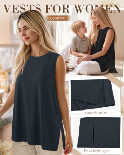 4 Pack Nursing Breastfeeding Tank Tops - color: Charcoal Gray, Cream, Brown, Black, size: Medium