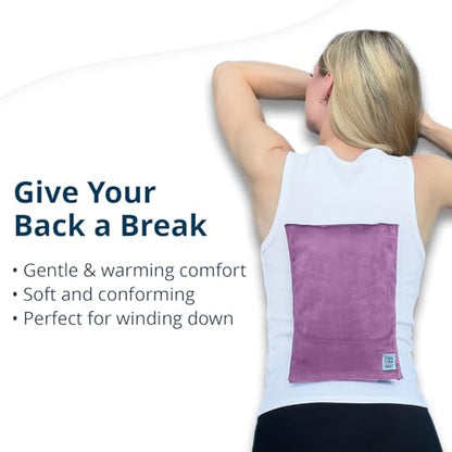 Microwave Heating Pad - Moist Heat Warm Compress for Back, Neck and Cramps - color: Moonlit Lilac