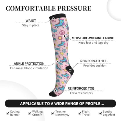 Compression Sock Graduated Knee High Sock for Women Men - color: 25