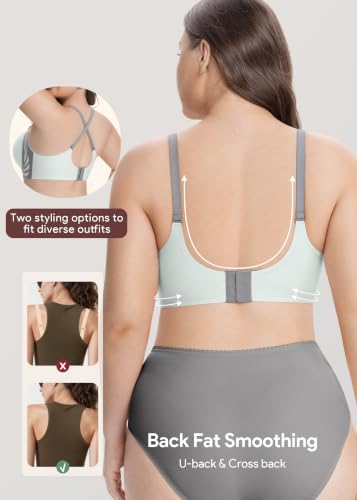 HBselect Nursing Bras for Breastfeeding 3 Pack Women Maternity Jelly Bras - color: A: 3pack(black/Nude/Gray Blue), size: Medium