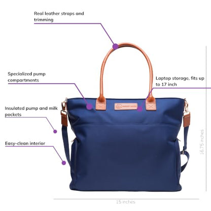 Sarah Wells Abby Breast Pump Tote (Navy)