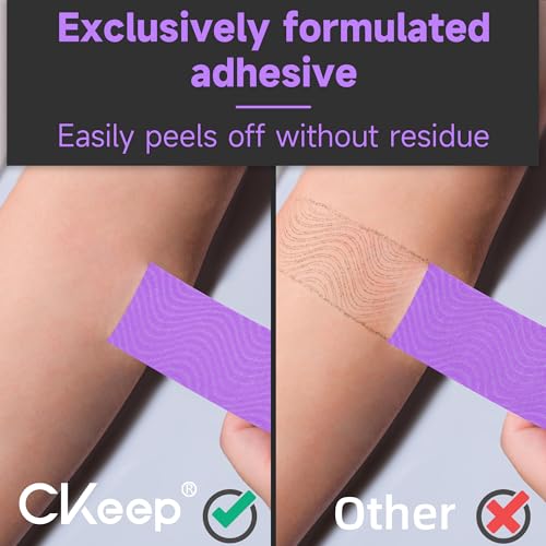 CKeep Kinesiology Tape, Uncut Premium Elastic Athletic Tape 2 Rolls, Purple - color: Purple, size: 2 Rolls