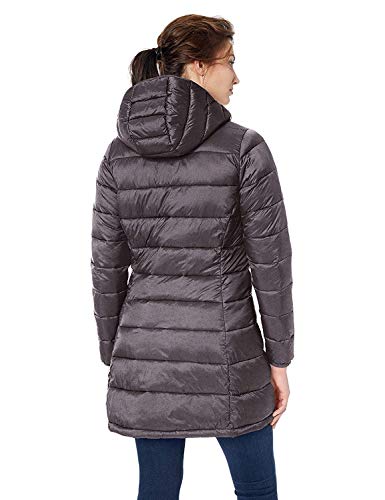 Amazon Essentials womens Lightweight Water-Resistant Packable Hooded Puffer Coat (Available in Plus Size) - color: Charcoal Heather, size: Large