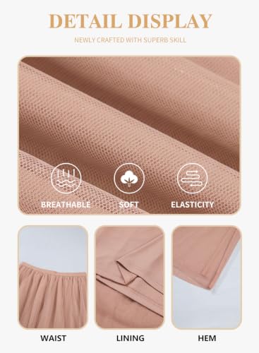 Eytino Plus Size Maxi Skirts for Curvy Women - color: Pink, size: 4X