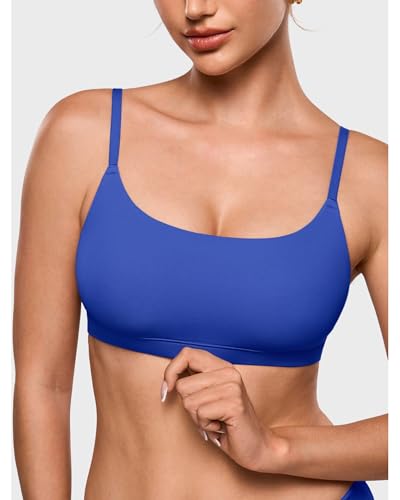 INLYRIC Women's Unlined Wireless Sports Bralette - color: Azure Blue, size: Small