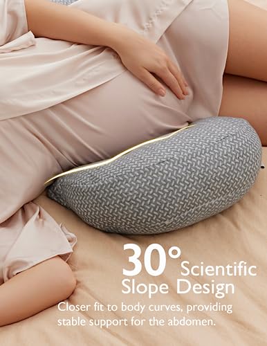 Momcozy Portable Pregnancy Pillow - Adjustable W Shaped Maternity Pillow - size: Regular