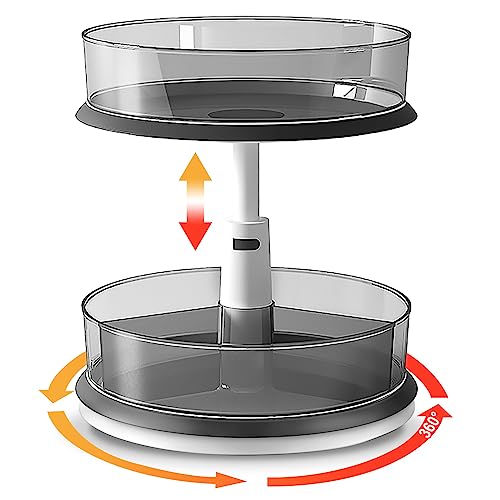 Lazy Susan Organizer for Medicine 2 Tier Pill Bottle Turntable
