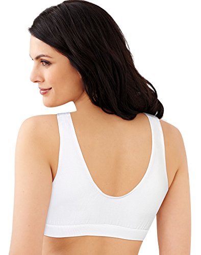 Bali Women's Microfiber Bralette Pack, Comfort Revolution Seamless T-Shirt Bra, Crop Top Bralette, 2-Pack - color: 2 Pack - Nude/Light Beige Combo, size: X-Large