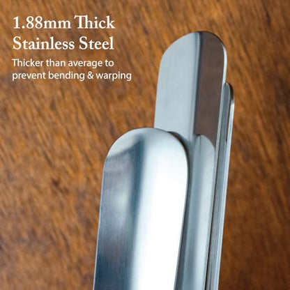 FootFitter 1.8mm Extra Thick Stainless Steel Long Shoe Horn Heavy‑Duty - style: 16" (2 Pack)