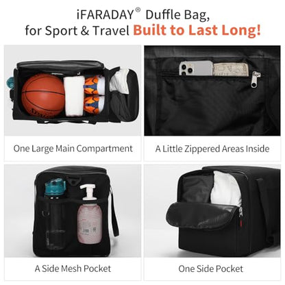 iFARADAY 40L Gym Bag for Men, 20 inch, Camo - color: Camouflage