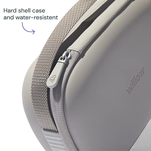 Willow Breast Pump Carrying Case, Grey, Use with Hands Free Wearable Breast Pumps, Ultra Durable Hard Shell Breast Pump Case with Removable Tray, Compact and Discreet - color: Grey, size: Carrying Case