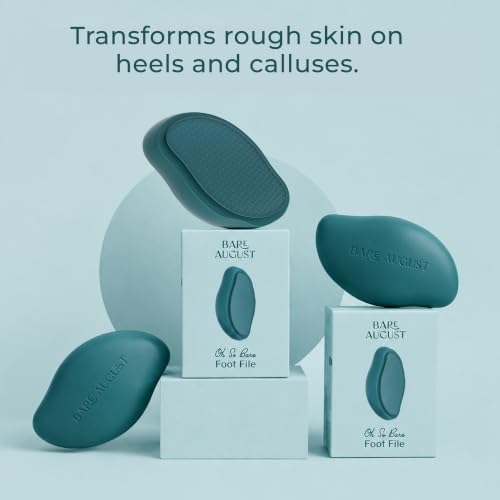 Bare August Nano Glass Foot File, Foot Callus & Dead Skin Remover, Teal - color: Teal