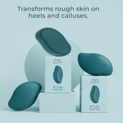 Bare August Nano Glass Foot File, Foot Callus & Dead Skin Remover, Teal - color: Teal