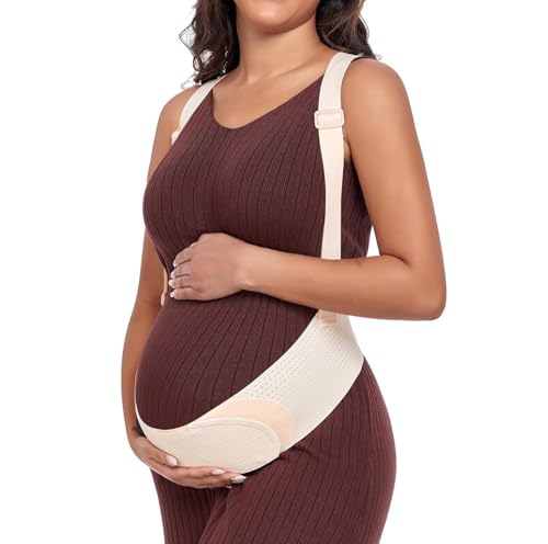 MAMODY Belly Bands For Pregnant Women Beige, Medium
