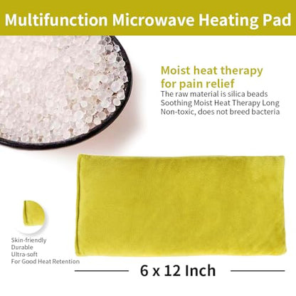 UNI-GO Silica Beads Microwave Heating Pad, Olive Green, 6"x12" - color: Olive Green-6"x12"