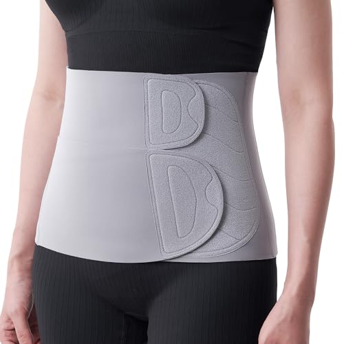 Momcozy Ergowrap Petite Belly Binder, 3D Lifting & Ergonest Back Support - color: 9" / Gray, size: Medium