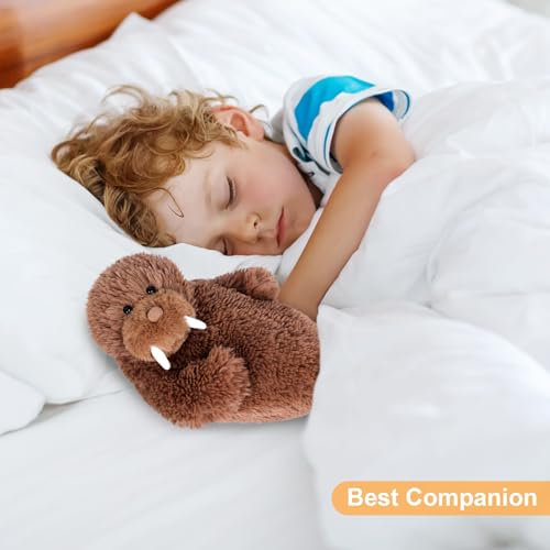 SuzziPals Walrus Stuffed Animal, Microwavable Heating Pad for Stress Relief - style: Walrus