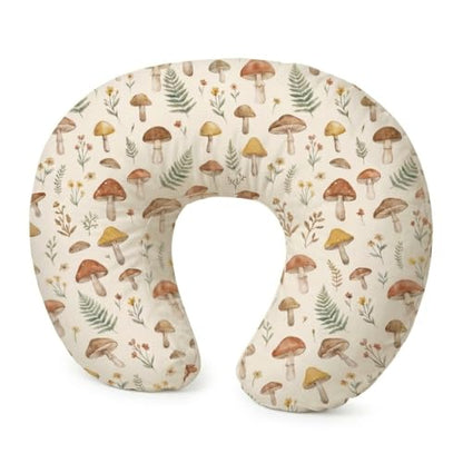 Nursing Pillow and Body Positioner for Breast Feeding and Bottle Feeding, Ultra Soft Breastfeeding Pillows with Removable Pillow Cover (Mushroom Grove) - color: Mushroom Grove