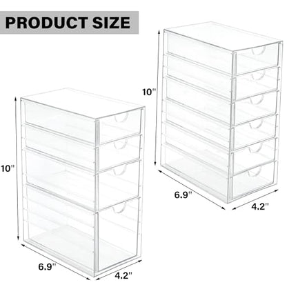 Prsildan Hair Accessories Organizer Acrylic Drawer with 10 Drawers - size: 10 Drawers