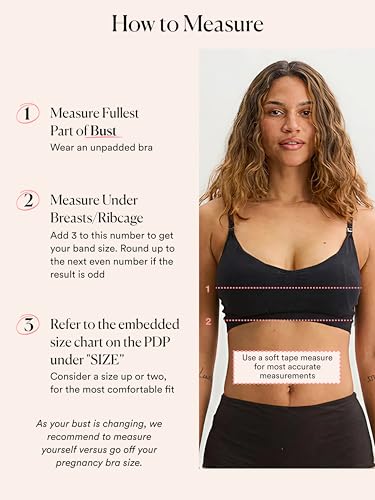 HATCH The Essential Nursing & Pumping Bra, Wireless & Seamless - color: Black, size: Medium
