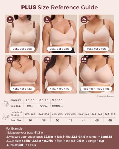 Momcozy Nursing Bra, 3.0 Jelly Strip Lift Support Wireless Maternity Bra - size: XX-Large Plus