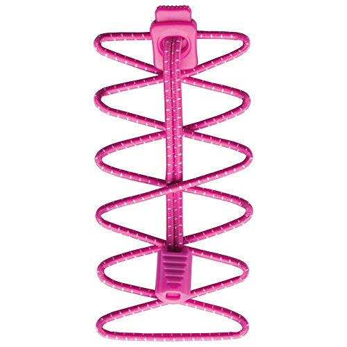 Nathan Elastic, No Tie Shoe Laces for Running and Active Sports - color: Pink, style: Reflective