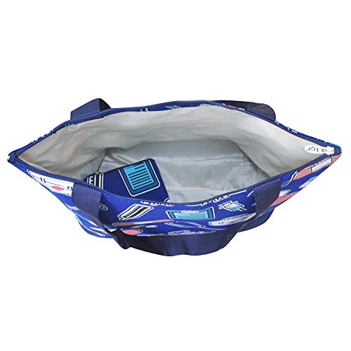 NGIL Medium Canvas Tote Bag with Coin Purse - color: Nurse Theme-navy