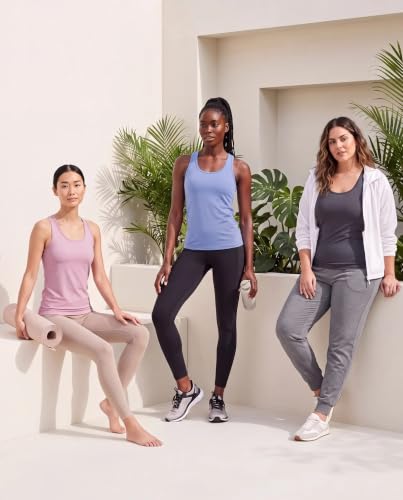 5 Pack Women's Dry Fit Racerback Tank Tops Sleeveless Athletic Workout Gym - color: Set 2, size: XX-Large