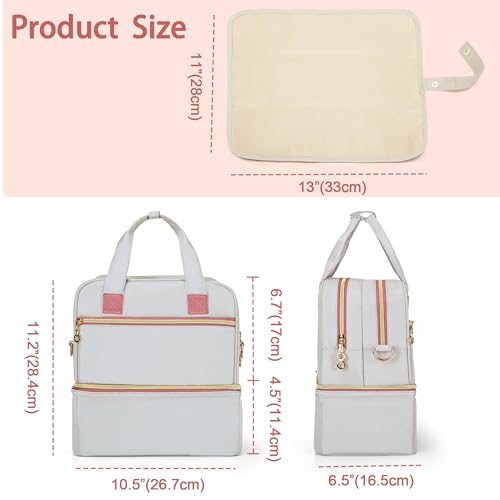 Damero Wearable Breast Pump Bag with Cooler Compartment and Waterproof Mat