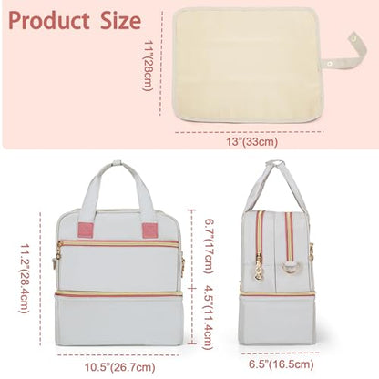 Damero Wearable Breast Pump Bag with Cooler Compartment and Waterproof Mat
