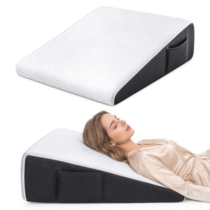 Utopia Bedding Wedge Pillow for Headboard, Memory Foam, 24x24x7 Inch