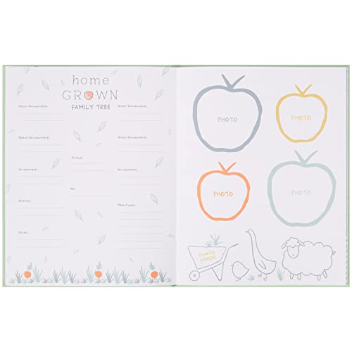 Carter's B2-24958 Homegrown Gender Neutral Baby Journal Memory Book, 48 Unique Pages, 8.7" x 11.2", Multicolor