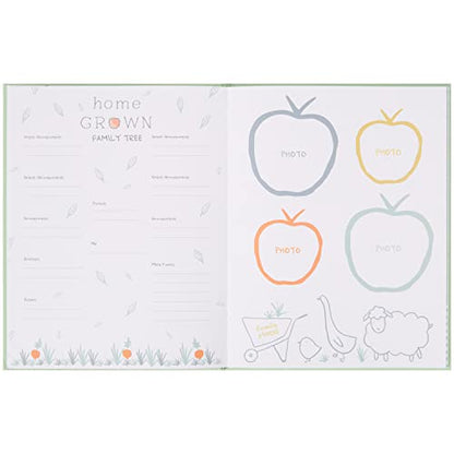 Carter's B2-24958 Homegrown Gender Neutral Baby Journal Memory Book, 48 Unique Pages, 8.7" x 11.2", Multicolor
