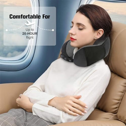 Cirorld Neck Pillow for Traveling, Travel Pillows for Airplanes Black - color: Black