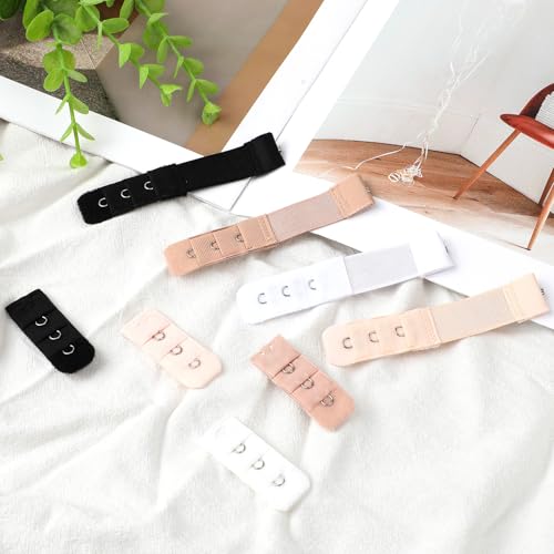 8 Pack Women's Bra Extenders, Soft Stretchy Back Bra Hook Extension Strap