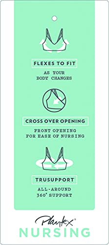 Playtex Womens Maternity & Nursing Cross Over Sleep Wirefree Bra Us4960 2-Pack - color: Nude Heather/Black, size: XX-Large