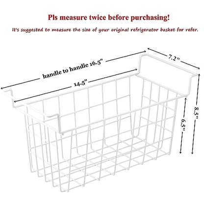 Chest Freezer Organizer Bins 16.5in Metal Wire Baskets - size: 16.5 inch