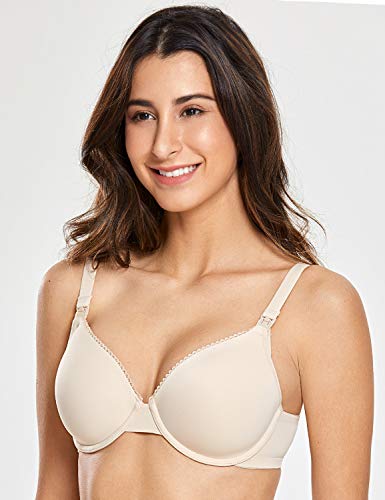 Gratlin Women's Nursing Bras Underwired - color: Beige, size: 32H