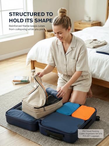 Tolaccea Travel Packing Cubes Set Compression Organizers for 28" Luggage - size: For 28" Luggage