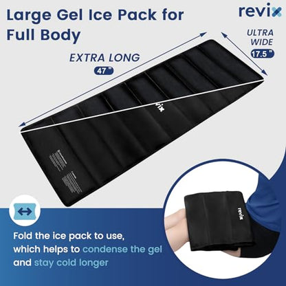REVIX Extra Large Ice Pack for Back, Full Body Gel Packs Reusable
